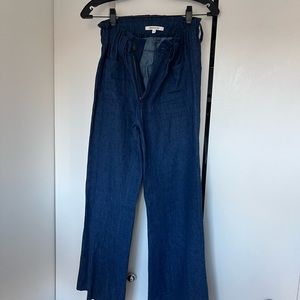 Emerson Fry Indigo Zip Front Tulip Crop Flare 2